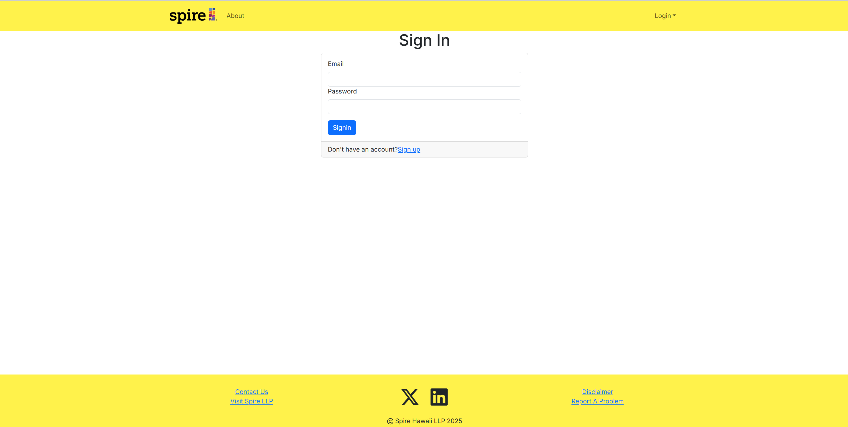 Sign In Page