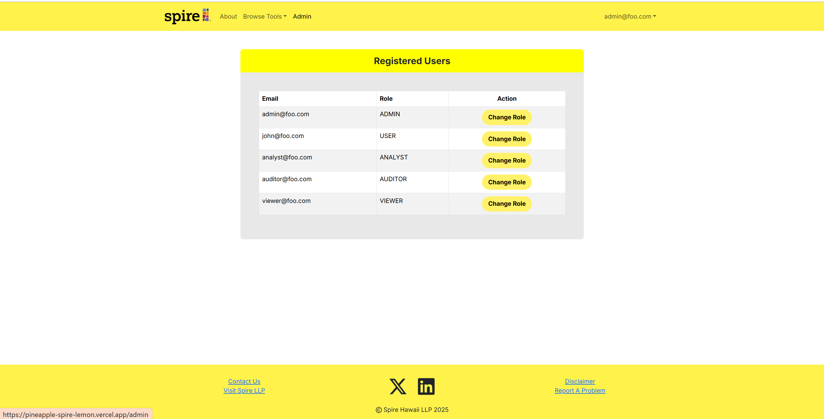Admin Page
