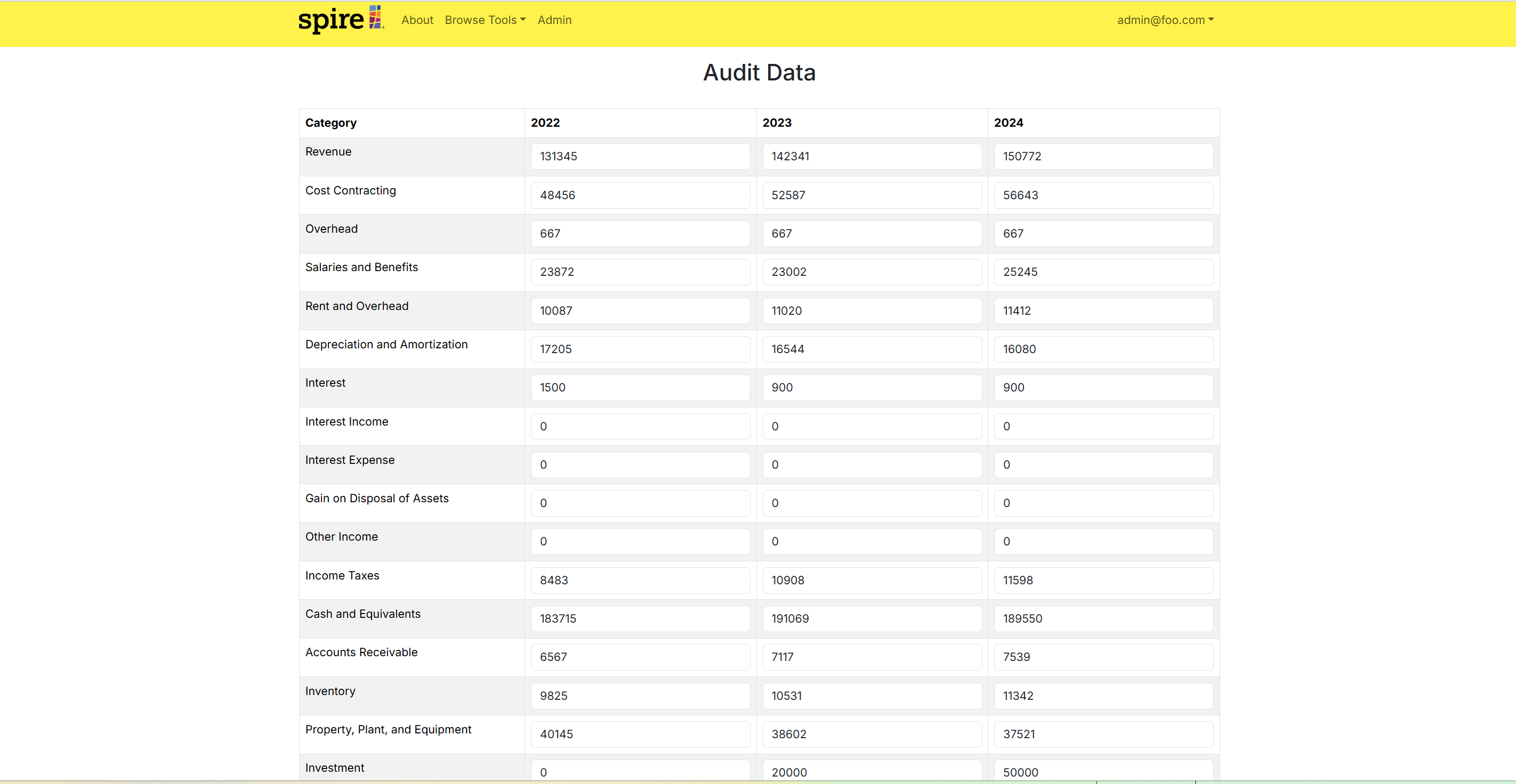 Audit Page