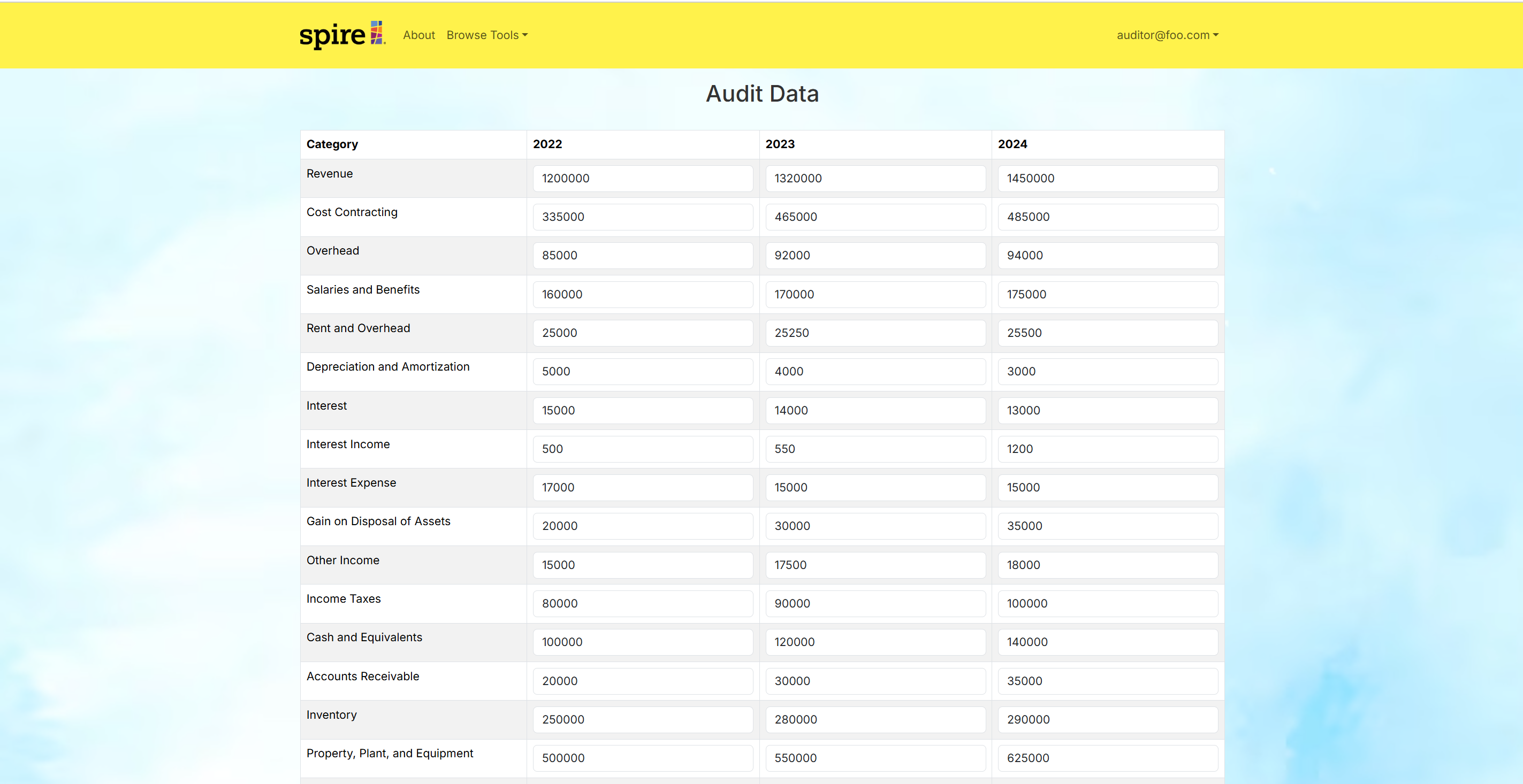 Audit Page