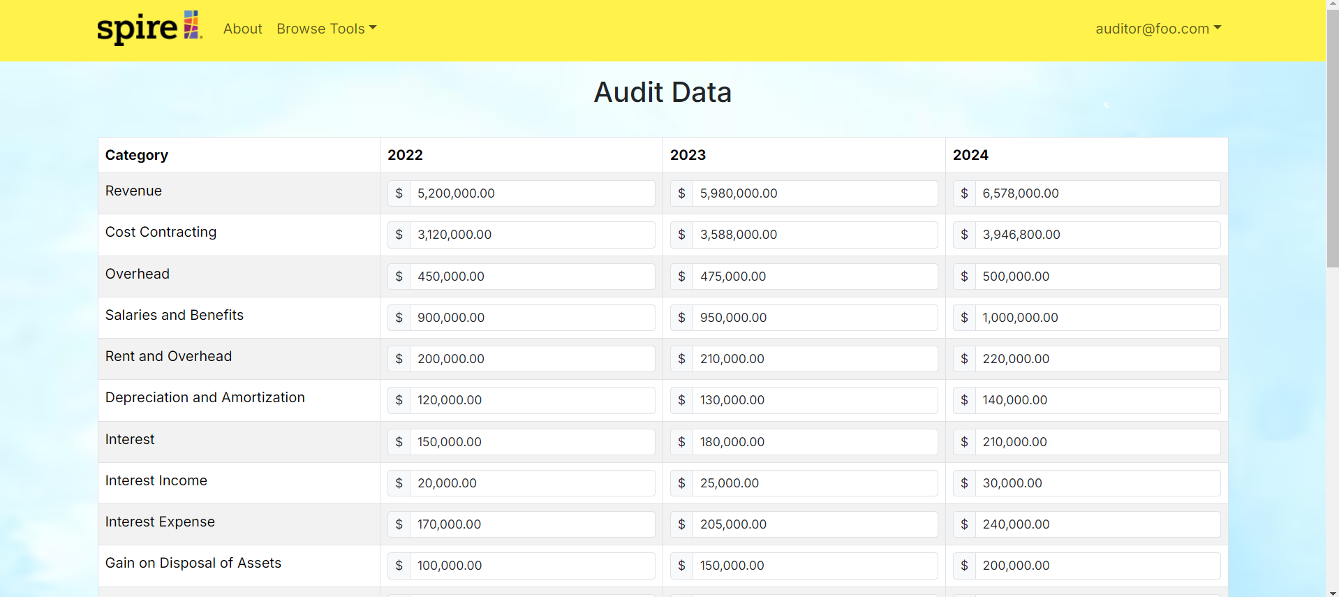 Audit Page