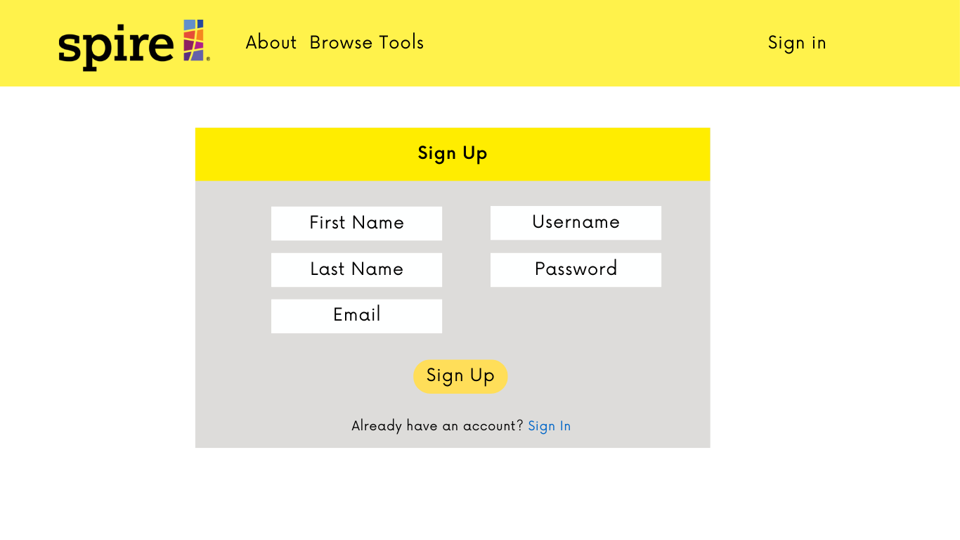 Sign Up Page