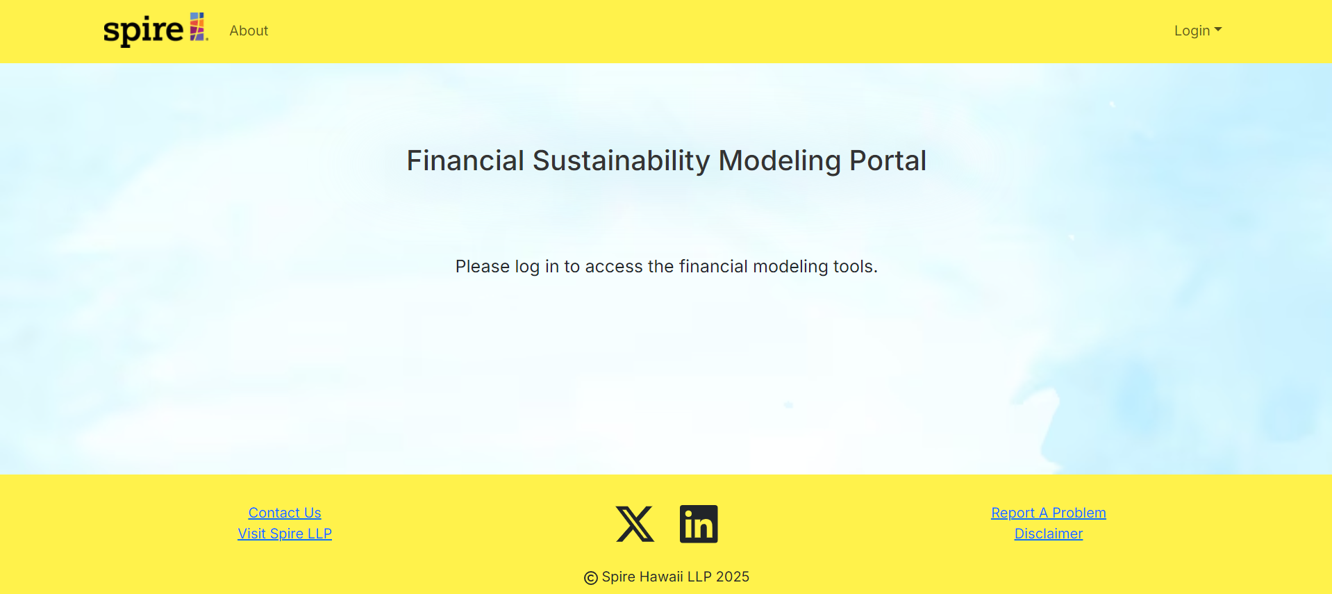 Landing Page no login